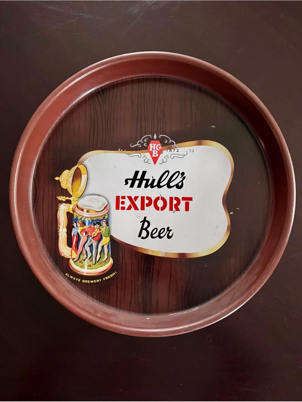 Vintage 1950’s Hull’s Export Brewing Co Beer Tray
